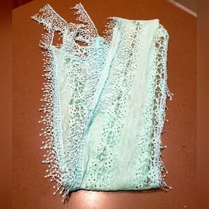 Aqua Lace Scarf